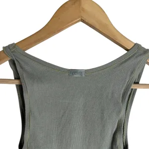 Skims Gray Cotton Ribbed Sleeveless Cropped Casual Tank Top Size XS thumbnail 4