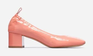 Everlane‎ The Day Heel Peach Coral Patent Leather Womens Size 6 thumbnail 1
