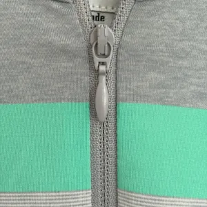 FootJoy Womens Gray Green Striped Sleeveless Quarter‎ Zip Golf Polo Shirt Size M thumbnail 2