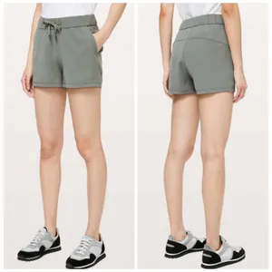 Lululemon Softstreme High-Rise Short Women 0 Green Athleisure Pockets Drawstring thumbnail 2