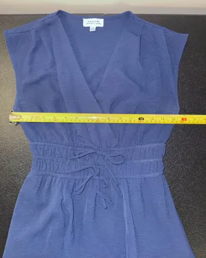 Tahari‎ Arthur S. Levine Navy Blue Sleeveless Tiered Maxi Dress Size XS thumbnail 5