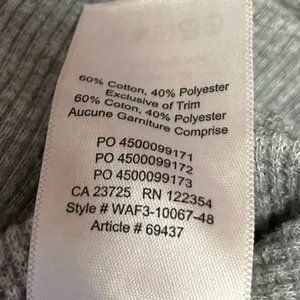 Aritzia TNA Gray Waffle Knit Long Sleeve Hooded Hoodie Crop Sweater Top Size XXS thumbnail 4