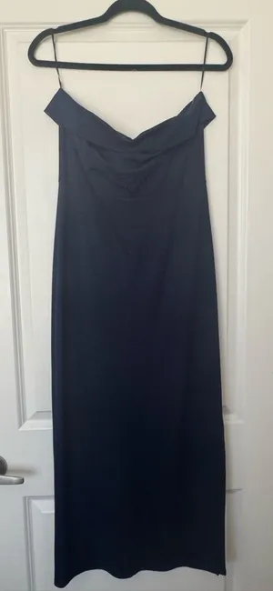 Altar'd State Blue strapless navy blue dress thumbnail 1
