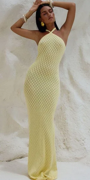 Runaway The Label Yellow Maxi Dress  thumbnail 1