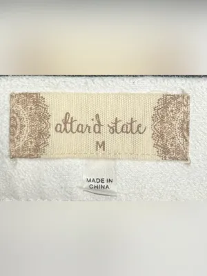 Altar'd State Size M White Faux Suede Fringe Mini Skirt thumbnail 2