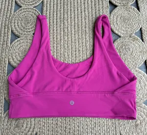 Lululemon Pink Bright Athletic Sports Bra Top Size 12 thumbnail 1