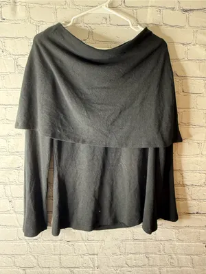 Vintage soft surroundings Women's Off-Shoulder Black Sweater size medium thumbnail 3