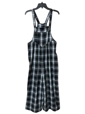 SHEIN Plaid Overall Jumpsuit M Black/White EUC thumbnail 2