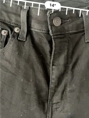 Levi's Black Wide Leg Flare Jeans thumbnail 4