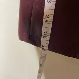 LBLC THE LABEL Jen Faux Leather Cropped Pants in Elderberry burgundy sz M thumbnail 8