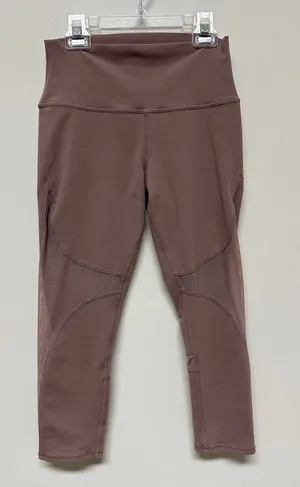 Alo Mauve Cropped Active Leggings with Sheer Panels sz M thumbnail 1