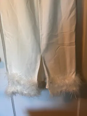 Lulus Strapless Midi White Dress Feathers thumbnail 4