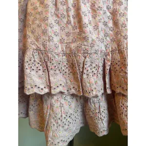 Lucky Brand Pink Floral Eyelet Tiered Mini Skirt Cotton Ruffle Boho Small Y2K co thumbnail 7