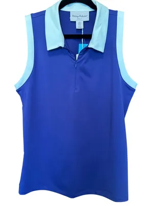 NWT Tommy Bahama Golf Polo Women XL Sleeveless UPF‎ 50 Activewear Summer Travel thumbnail 1