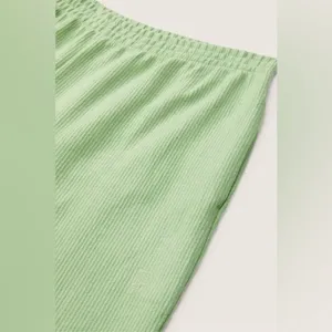 Green ribbed Fleece High Waist Jogger thumbnail 4