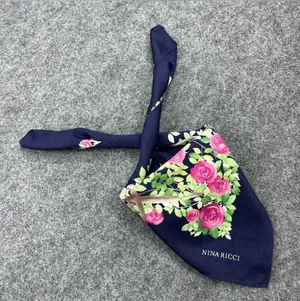 Nina Ricci Floral Handkerchief Bandana Neckerchief Scarf Silk? thumbnail 1