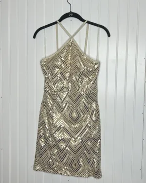 Crystal Doll Homecoming Sequin Bodycon Mini Dress Size 3 thumbnail 2