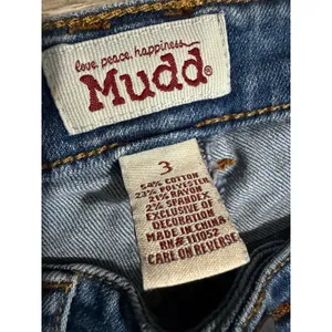 Mudd‎ Juniors Jeans Size 3 Medium Wash Flare Leg Denim Front Patch Pockets thumbnail 2