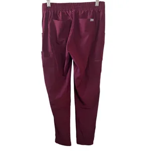 Figs Eco Yola Elastic Waistband Skinny Scrub Pants Burgundy Size XX-Small NWT thumbnail 4