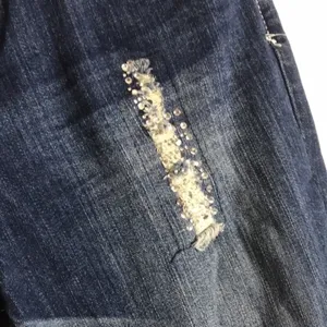 Cache Boot Cut With gem Embellishment Beads distressed jeans‎ size 6 thumbnail 4
