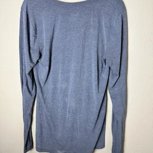 OLD NAVY ACTIVE Grey Soft Athletic Long Sleeve T Shirt w Thumbholes Size Large thumbnail 4