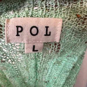 POL Mint Green Open Knit Sweater L Boho Slouchy Lightweight Pullover thumbnail 6