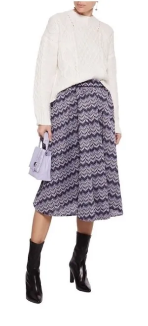 NWT Maje Womens Purple Skirt with Lace Size 2( USA size M) thumbnail 1
