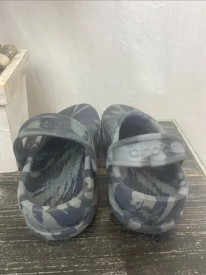 Crocs Gray Two Tone Print Clog Shoes 7 thumbnail 3