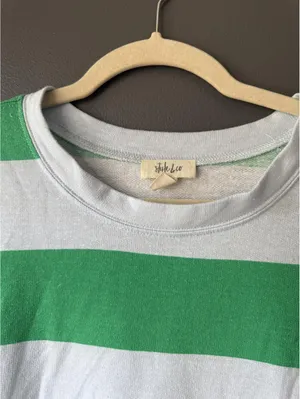 Style & Co Green and Blue Stripe Long Sleeve Pullover Top Size XL thumbnail 3