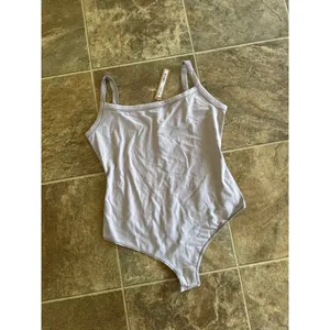Skims Cotton Jersey Scoop Neck Bodysuit Oyster Size Large thumbnail 6