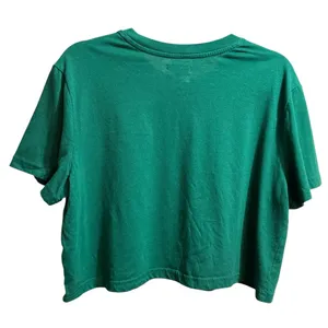 Colsie Womens Green Aspen Ski‎ Club Cropped Graphic Tee Sz L thumbnail 2
