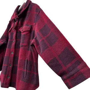 Ava & Viv Plaid Purple Burgundy Button Down Shacket Size 3x NWT thumbnail 4