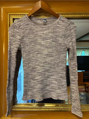 Old Navy Purple Space Dye Long Sleeve Plush Tee - Size XS thumbnail 1