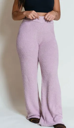 PINK Victoria’s Secret Purple Sherpa Flared Lounge Pants thumbnail 1