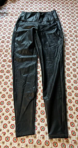 Athleta Faux Leather Leggings size medium tall thumbnail 1