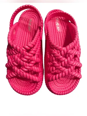 Olivia Miller Pink Platform Sandals(Size 8) Pink thumbnail 3