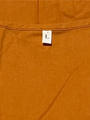 Boho Burnt Orange Cotton Sleeveless Maxi Dress with Pockets - Size L - Like New thumbnail 3