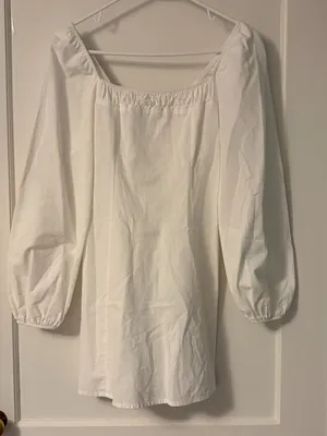 Free People Forget Me Not white puff sleeve mini dress size XS boho clean girl thumbnail 4