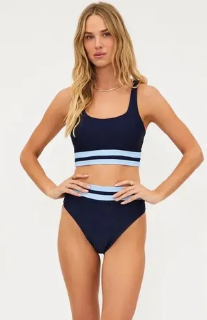 BEACH RIOT Kaida Colorblock Bikini Top, Size Large, $108 thumbnail 1