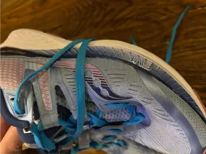 Saucony Women's Sky Blue and Teal Running Shoes Everun lace up blue retro thumbnail 2