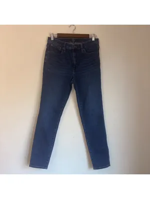 J.Crew 9" Mid-Rise Skinny Jeans - Women's Size 28 - Dark Wash thumbnail 2