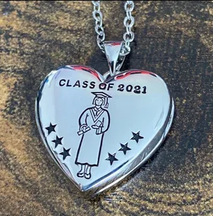 2021 Graduation Locket Silver thumbnail 2