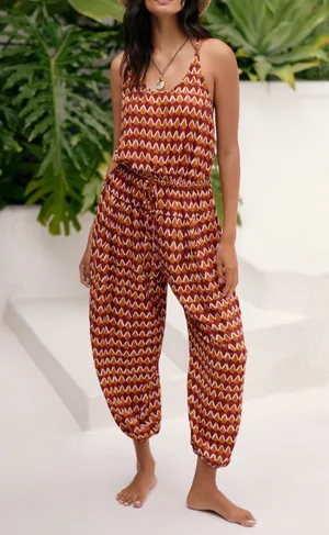 Anthropologie Graham Keegan Sleeveless Pintuck Jumpsuit, Size L thumbnail 4