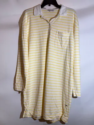 Alex Mill Natural Yellow Stripe Cotton Rugby Polo Mini Dress Size M thumbnail 3