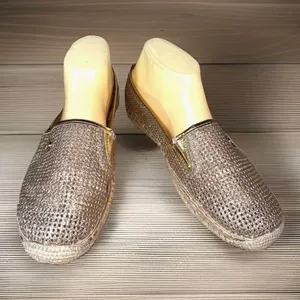 Michael Kors Kendrick Slip On Pixie Fine Perforated Espadrille Flat Gold Size 10 thumbnail 1