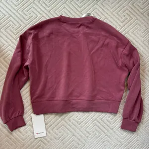 NWT Lululemon Perfectly Oversized Cropped Crew Softstreme Mulled Wine thumbnail 6