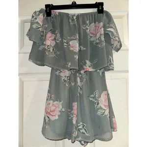 Show Me‎ Your Mumu Womens Dixie Romper Sweetheart Sage Size Small SEE PHOTOS thumbnail 4