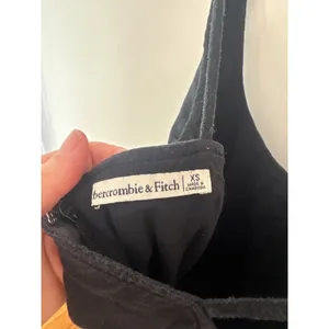 Abercrombie & Fitch Black Linen‎ Blend Mini Dress Tie Back Scoop Neck XS thumbnail 3