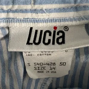 🌸 Vintage Lucia Seersucker Stripe Skirt w/ Floral Belt | Size 14 | Made in USA 🌸 thumbnail 7