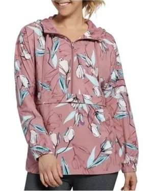 Calia by Carrie underwood pink floral windbreaker jacket size medium thumbnail 1